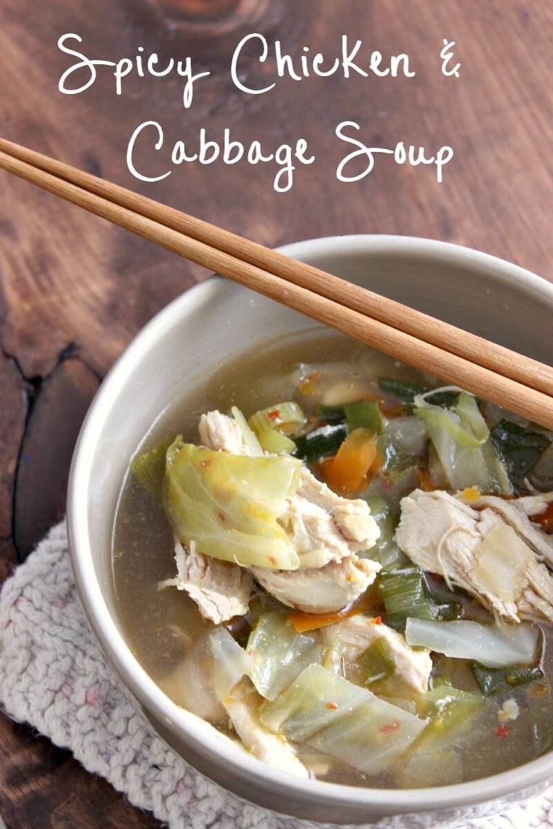 Spicy Chicken and Cabbage Soup - Tastefully Eclectic