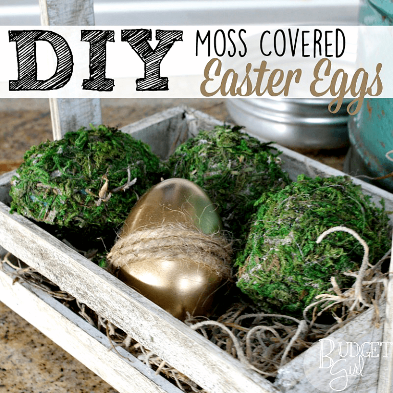 DIY Moss Easter Egg Decor - Tastefully Eclectic