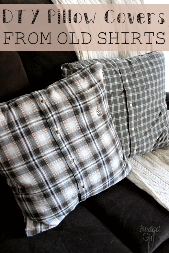 DIY Pillow Covers from Old Shirts Tastefully Eclectic
